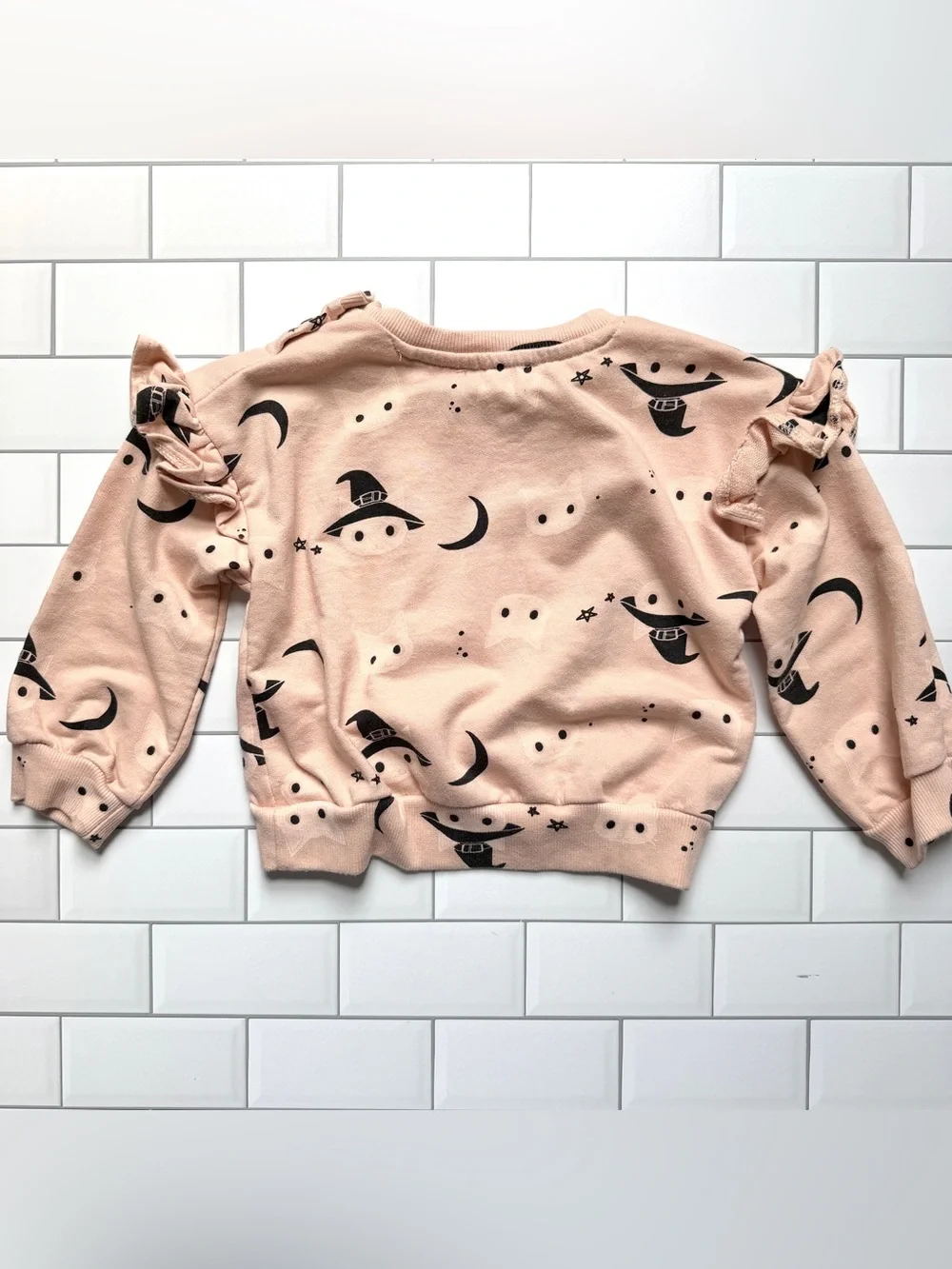 24M🐈‍⬛🪄 Jessica Simpson Magic Cat Neutral Halloween Print Sweatshirt Jogger Pant